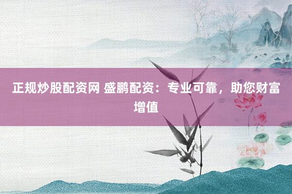 正规炒股配资网 盛鹏配资：专业可靠，助您财富增值