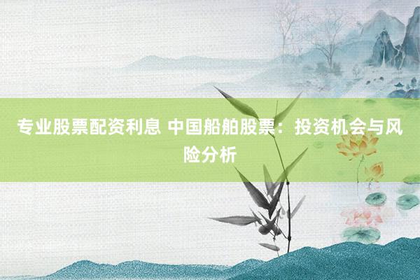 专业股票配资利息 中国船舶股票：投资机会与风险分析